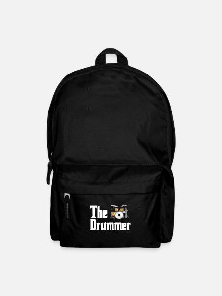 Drums drumsticks band drum music vintage - Backpack - black