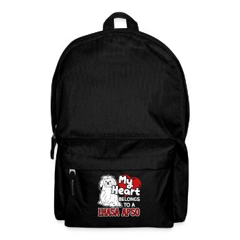 Mein Herz gehört zu einem Lhasa Apso Shirt - Rucksack - Schwarz - Vorne