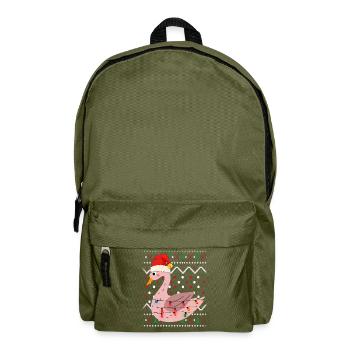 Swan Ugly Christmas - Backpack - olive green - Front