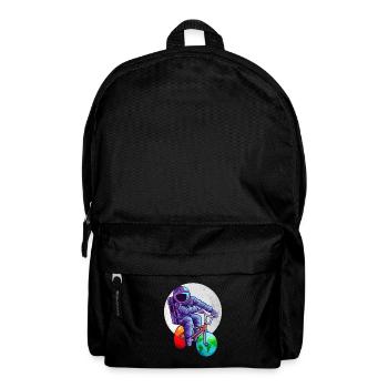 Espace astronaute vélo lune mars terre planète - Sac à dos - noir - Devant