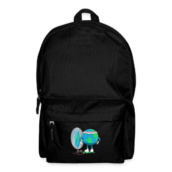 Terre plate de forme physique de globe terrestre de régime drôle - Sac à dos - noir - Devant