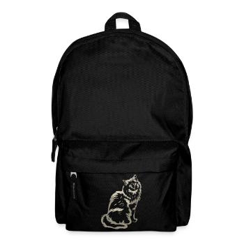 Ragdoll-Katze - Rucksack - Schwarz - Vorne
