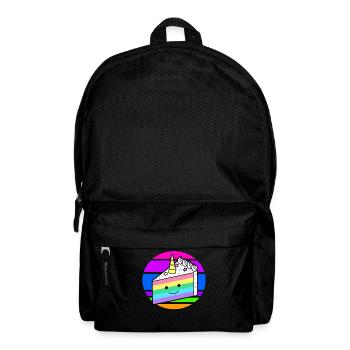Gâteau licorne gâteau licorne arc en ciel - Sac à dos - noir - Devant