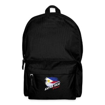 Extra Reis bitte philippinische Flagge Filipino Pinoy - Rucksack - Schwarz - Vorne