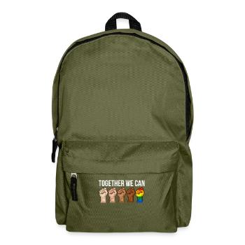 Anti racisme noir lgbtq droits de l'homme - Sac à dos - vert olive - Devant