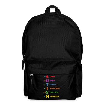 autisme - Sac à dos - noir - Devant