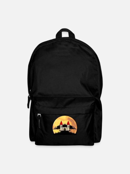 Mittelalter Burg Festung Natur Fantasy - Rucksack - Schwarz