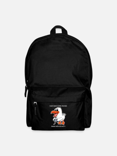 Gamer Geschenk Spruch Noch eine Runde Möwe Nordsee - Rucksack - Schwarz