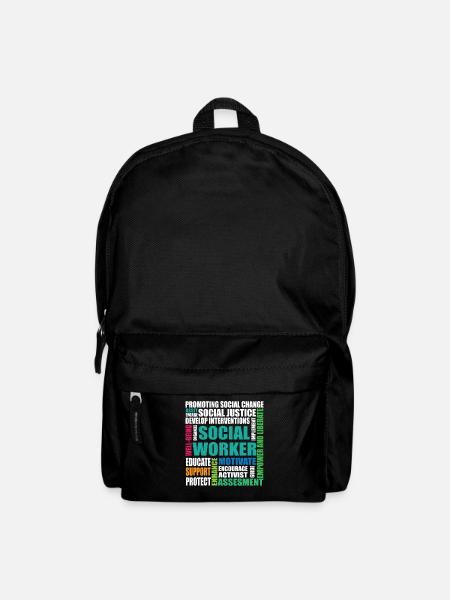 Sozialarbeiter Spruch - Rucksack - Schwarz