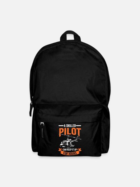 Hubschrauber Flugzeug Pilot Flugzeug Flug Jet Kämp - Rucksack - Schwarz