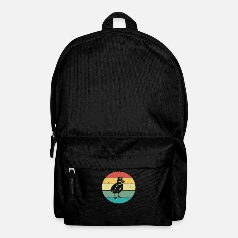 Vintage rétro macareux - Sac à dos - noir