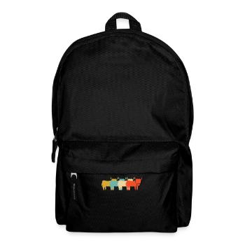 Rétro Vintage Hochland-Rinder - Sac à dos - noir - Devant