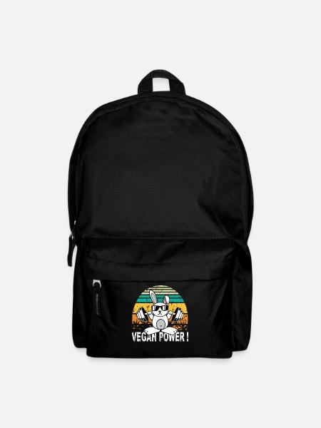 Vegan Power Bodybuilding Geschenkidee - Rucksack - Schwarz