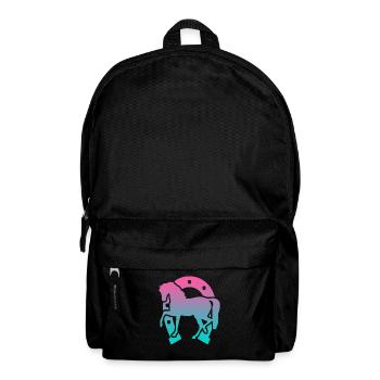 Horse Horse Riding Horseshoe - Backpack - black - Front