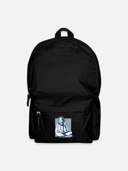 Kamala Harris in gekreuzter Beinposition - Rucksack - Schwarz