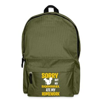 Funny Squirrel Present Idea - Rucksack - Olivgrün - Vorne
