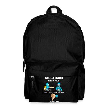 Taucher Handzeichen Scuba Diving - Rucksack - Schwarz - Vorne