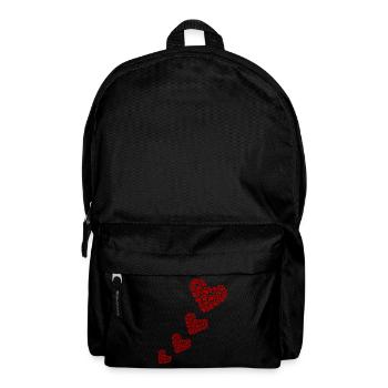 Coeur de patte de chien - Idée cadeau fête des mères - Sac à dos - noir - Devant