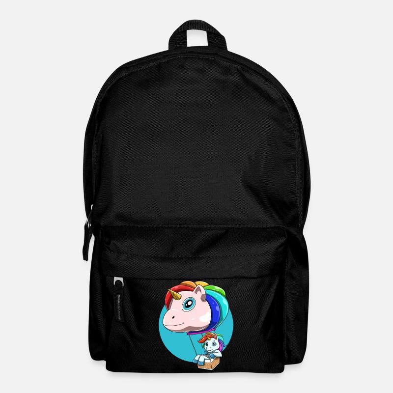 Lustiger Heißluftballon als Einhorn - Rucksack - Schwarz