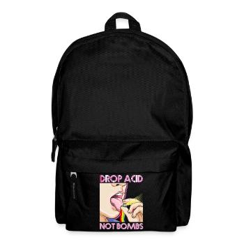 Drop Acid Not Bombs Techno Raver Cybergrind MDMA - Sac à dos - noir - Devant