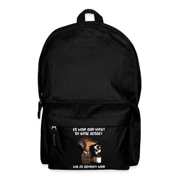Dackel Spruch Lustiges Hunde Geschenk Arbeit Büro - Rucksack - Schwarz - Vorne