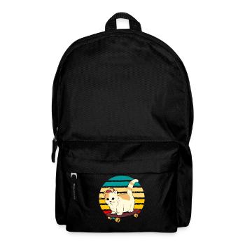 Mignon Skateboard Chat Vintage Patinage Kitty - Sac à dos - noir - Devant