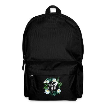 Christlicher Bibelvers Religion Blume - Rucksack - Schwarz - Vorne
