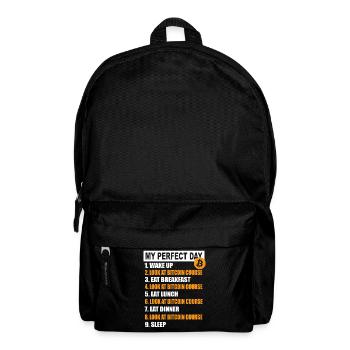 My Perfect Day Bitcoin - crypto-monnaie plan journalier - Sac à dos - noir - Devant