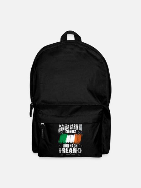 Ich Muss Gar Nix Ich Muss Nur Nach Irland - Rucksack - Schwarz