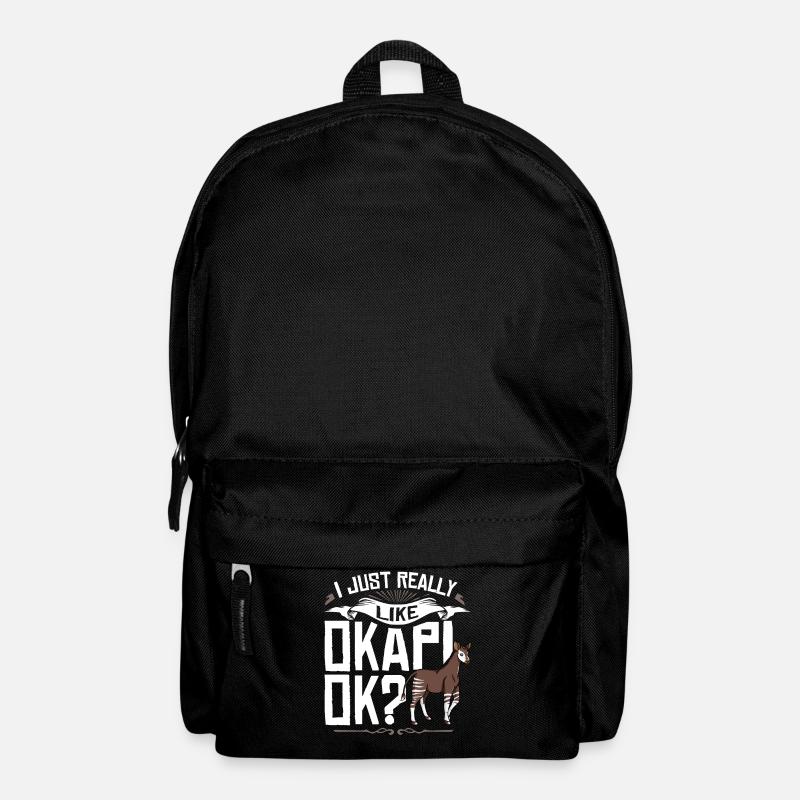 Okapi Waldgiraffe Giraffe Afrikanisches Zebra - Rucksack - Schwarz