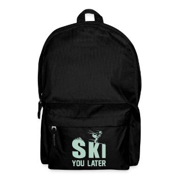 Ski you later Skifahren Skiurlaub Winter Lustiges - Rucksack - Schwarz - Vorne