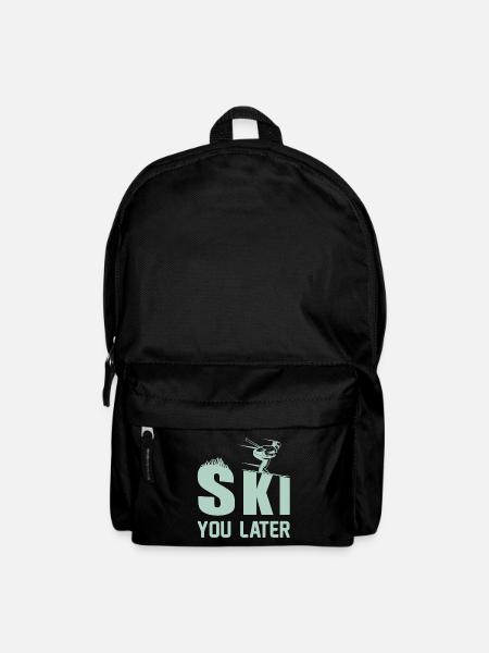 Ski you later Skifahren Skiurlaub Winter Lustiges - Rucksack - Schwarz