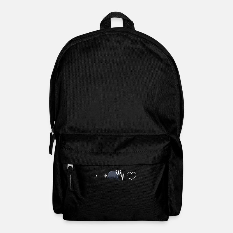 Dachs Herzschlag - Rucksack - Schwarz