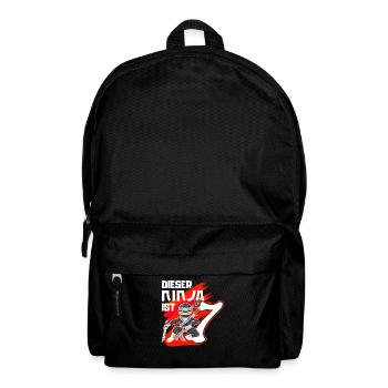 7. Geburtstag Ninja - Rucksack - Schwarz - Vorne