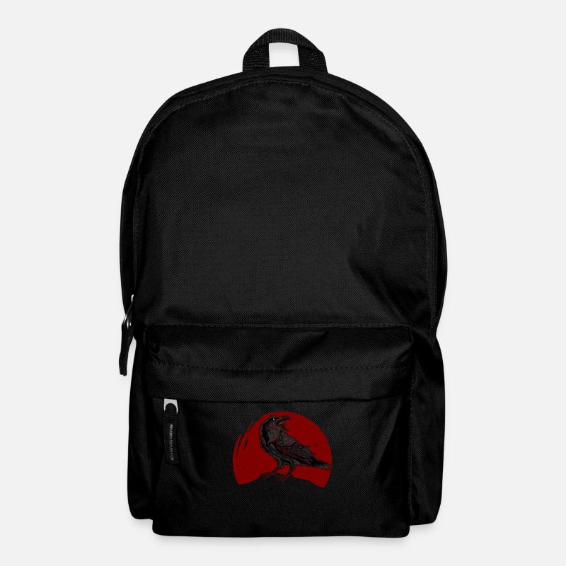 Rabe, Rabe Schädel, ästhetisch, - Rucksack - Schwarz
