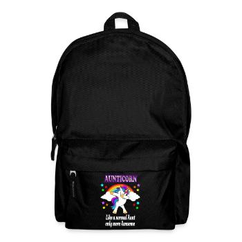 Aunticorn - Aunt Tante Einhorn Dabbing Unicorn - Backpack - black - Front