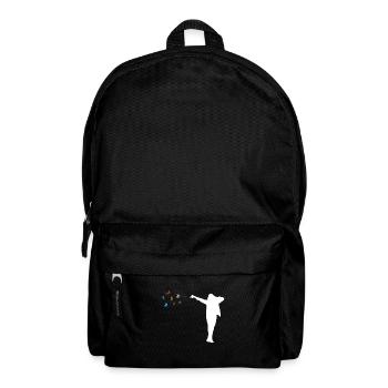 Musique pop, danse, papillons dans le ventre, fête dansante colorée - Sac à dos - noir - Devant