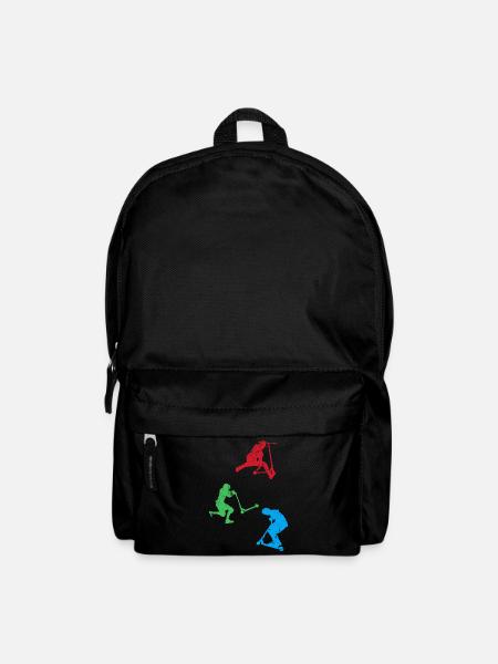 Scooter Fahrer Freestyle Scooter Stuntscooter - Rucksack - Schwarz