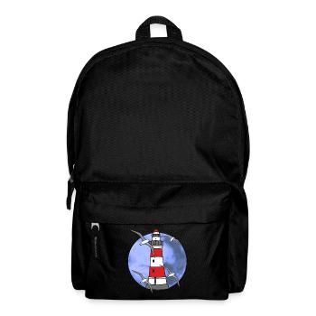 Northern Germany Lighthouse Nautical Maritim Seagull - Backpack - black - Front