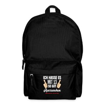13. Geburtstag Geburtstagsshirt Geschenk - Rucksack - Schwarz - Vorne