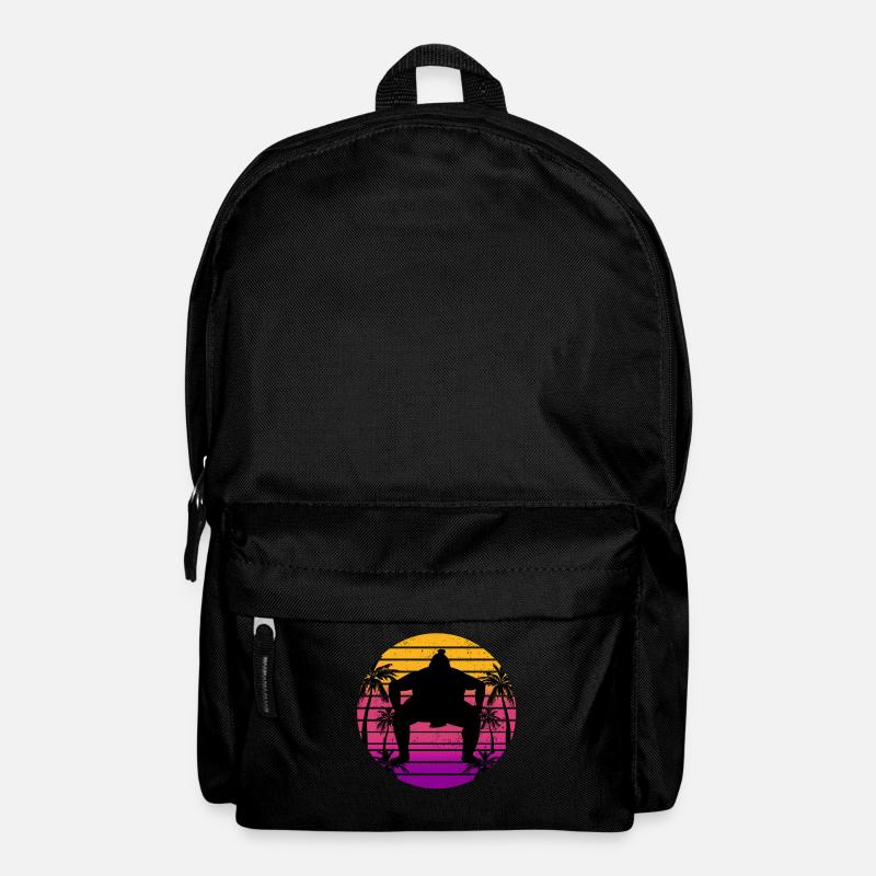 Sumo Ringer Wrestler Retro Sunset Geschenk - Rucksack - Schwarz