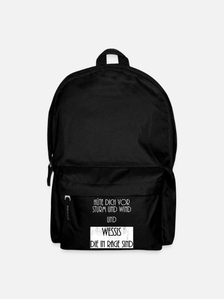 Hüte dich vor Wessis Lustiger Wessi Spruch vintage - Rucksack - Schwarz