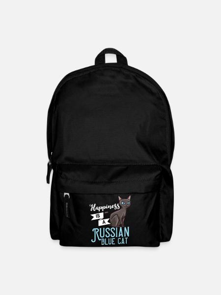 Russe chat chat de chat domestique chat chat propriétaire - Sac à dos - noir