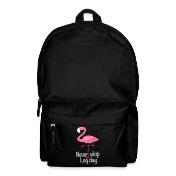 Fitness Flamingo Leg Day Sort Gym musculation - Sac à dos - noir - Devant