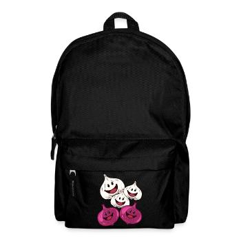 cheerful garlic onion vegetables cook healthy - Backpack - black - Front