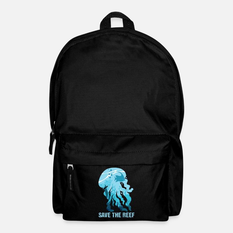 Qualle Riff Umweltschutz - Rucksack - Schwarz