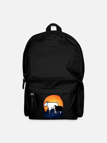 Sternenhimmel Schafe Schaf Lamm himmlisch - Rucksack - Schwarz