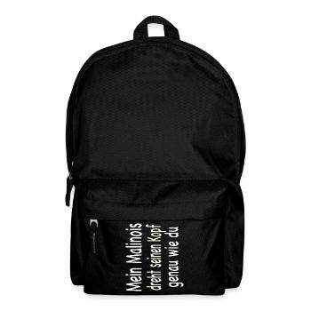 Malinois - Malinois Geschenkidee - Rucksack - Schwarz - Vorne