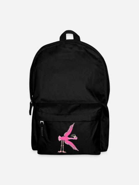 Lustig Flamingo Pinker Vogel Yoga Meditation - Rucksack - Schwarz
