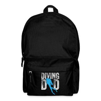 Tauchen Papa - Taucher Vater Schwimmen Schnorcheln - Rucksack - Schwarz - Vorne